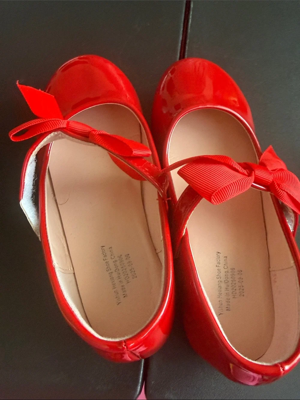 Girls' Red Patent Bow Mary Jane Kids Shoes